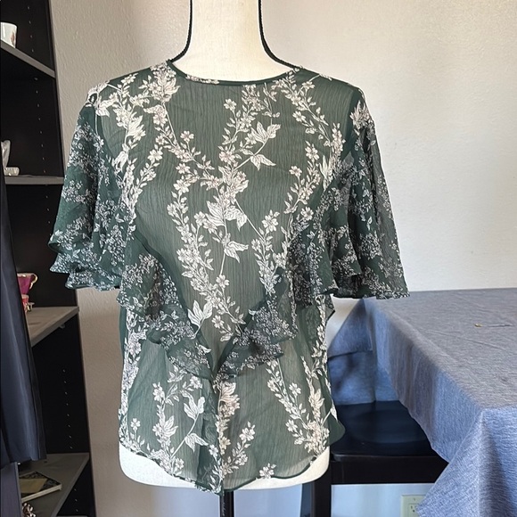 BCBG Maxazria Women’s Size S Sheer Green/White Coverall - Picture 1 of 6